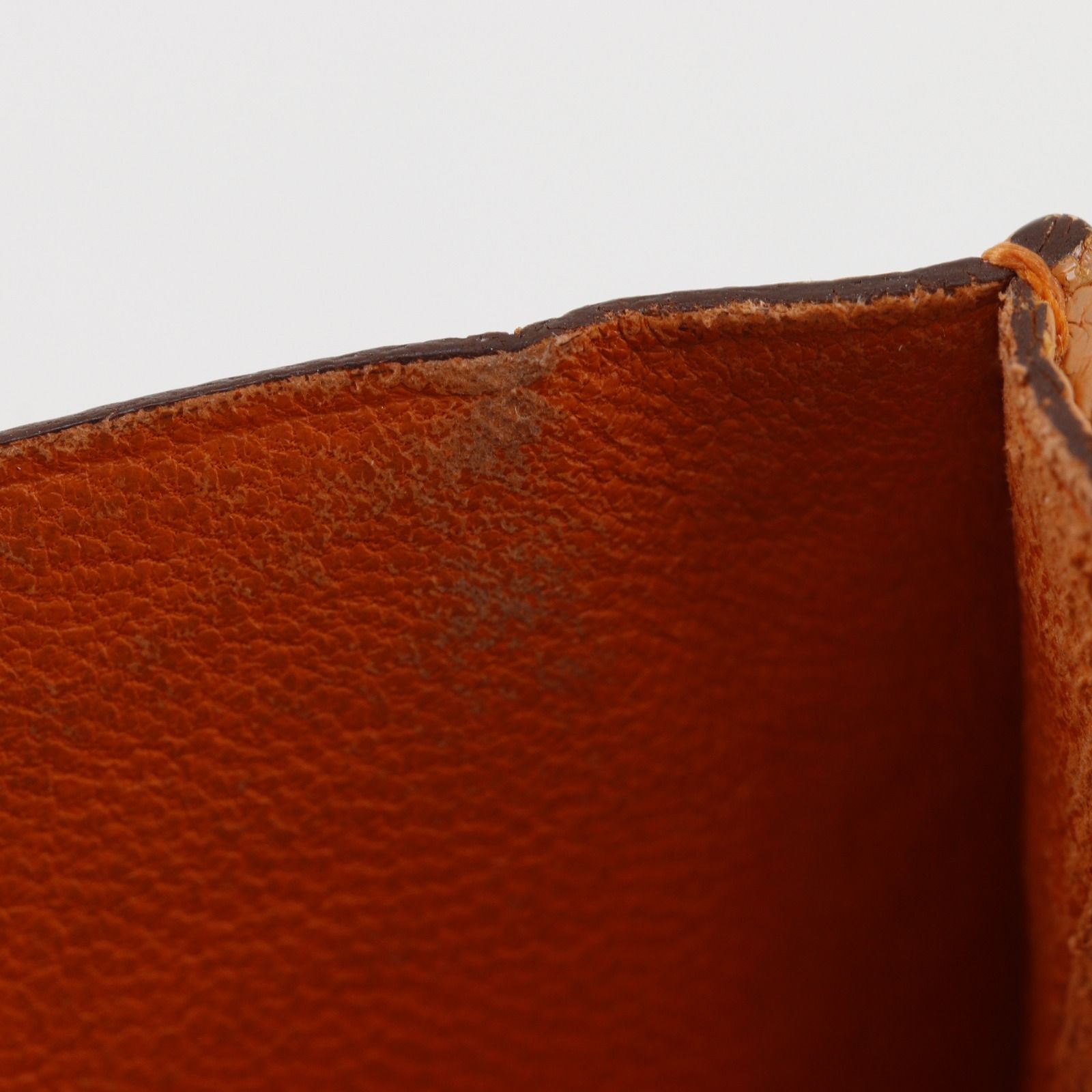 Hermes Bearn Souffle Bicolor Chevre Brown Gold M Wallet — view 7
