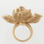 Dior Flower Pearl Ring Gold