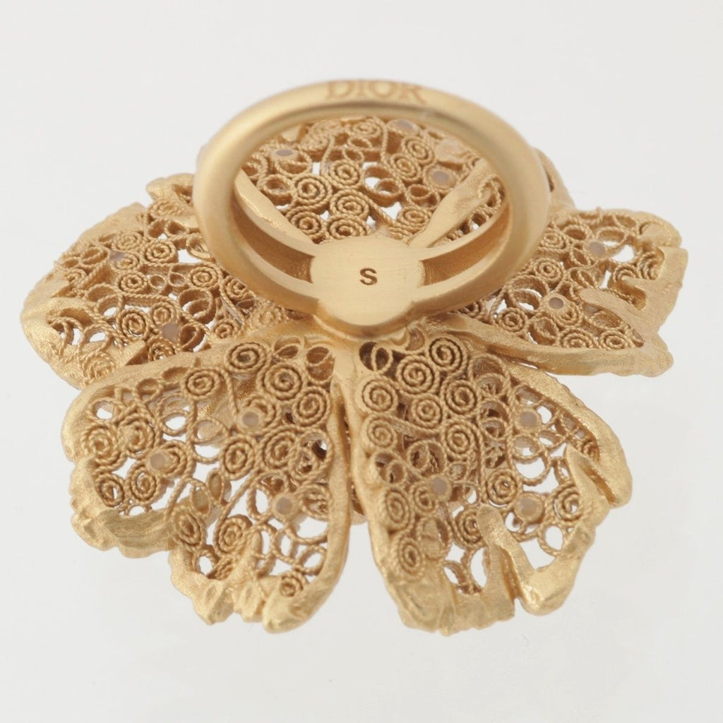 Dior Flower Pearl Ring Gold