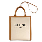 Celine Vertical Cover 2-Way Handbag Canvas