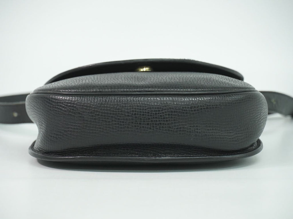 Dior Leather Shoulder Bag Pochette Black — view 3