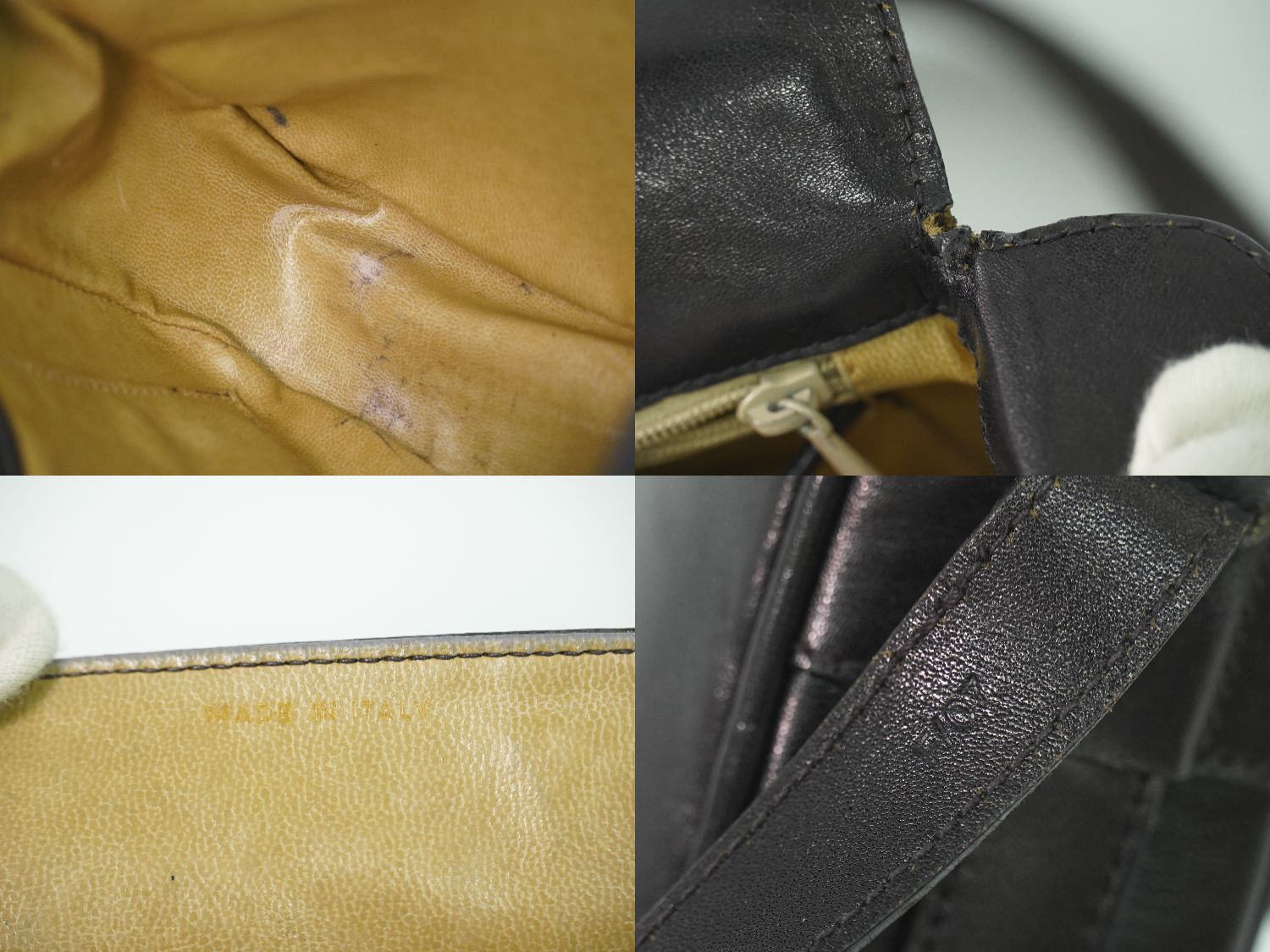 Celine Leather Shoulder Bag Pochette Black — view 9