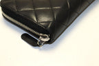 Chanel Quilted GD Leather Zip Around Wallet — view 4