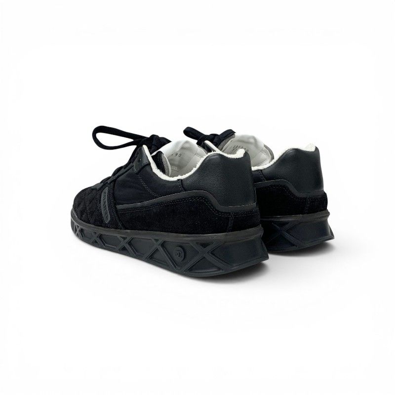 Chanel Sneakers Shoes Suede Nylon Black CC Logo — view 4