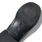 Louis Vuitton Chess Line Loafers Leather Shoes Black Brown Gold LV Circle Logo — view 8