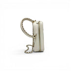 Chanel Shoulder Bag Lambskin White Gold CC Logo Quilted Chain 2-Way — view 2