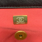 Chanel 19 Shoulder Bag Black Gold Silver Large CC Logo Turnlock Chain — view 7