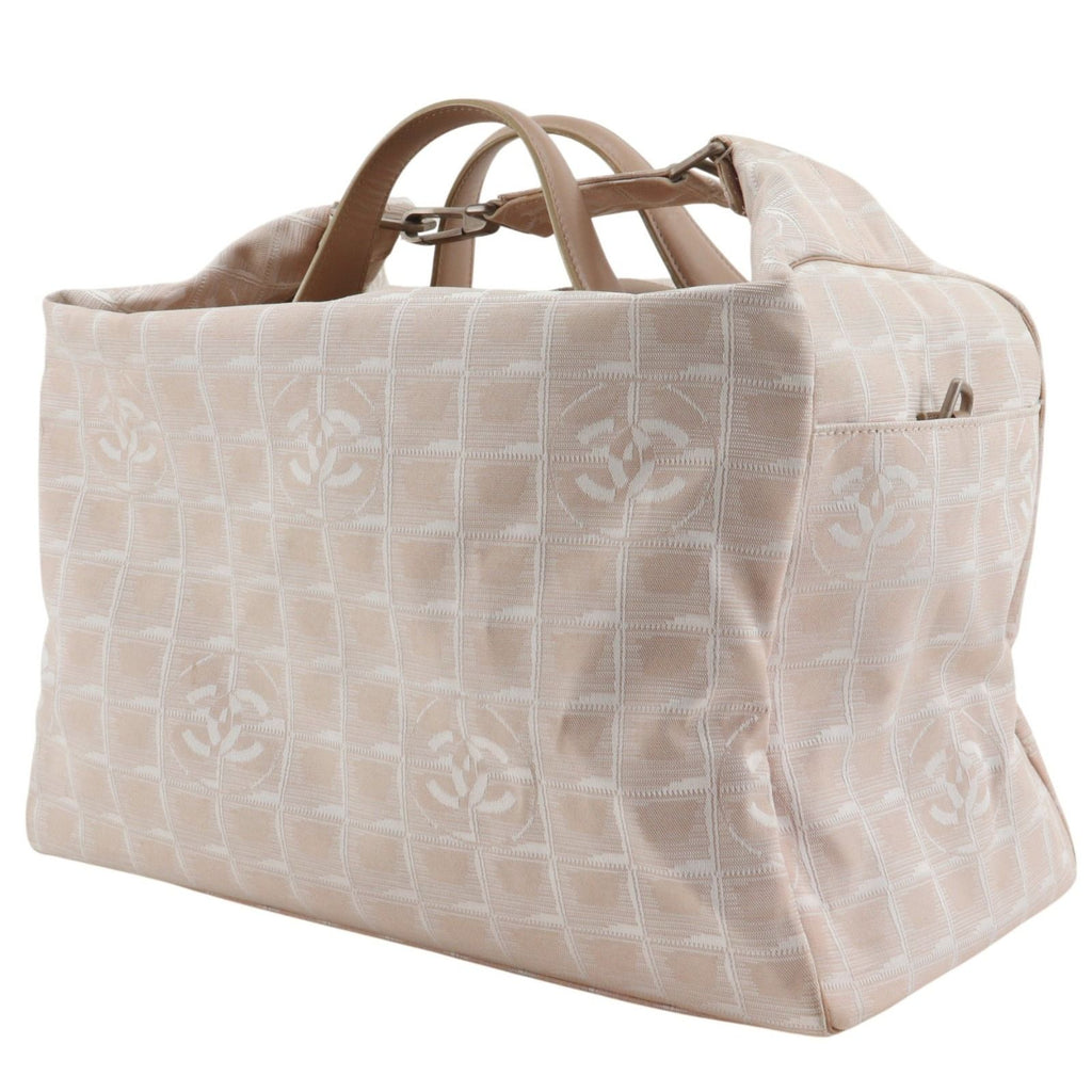 Chanel New Travel Line Nylon Canvas Beige Boston Bag — view 2