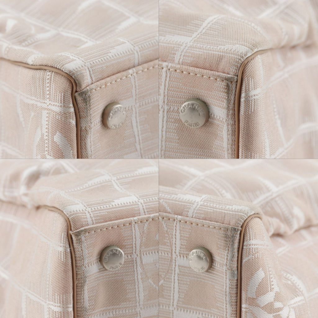 Chanel New Travel Line Nylon Canvas Beige Boston Bag — view 4
