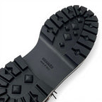 Hermes Land Boots Short Shoes Leather Black Lace Up — view 8