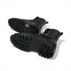 Hermes Land Boots Short Shoes Leather Black Lace Up — view 6