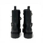 Hermes Land Boots Short Shoes Leather Black Lace Up — view 5