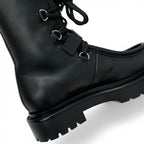 Hermes Land Boots Short Shoes Leather Black Lace Up — view 9