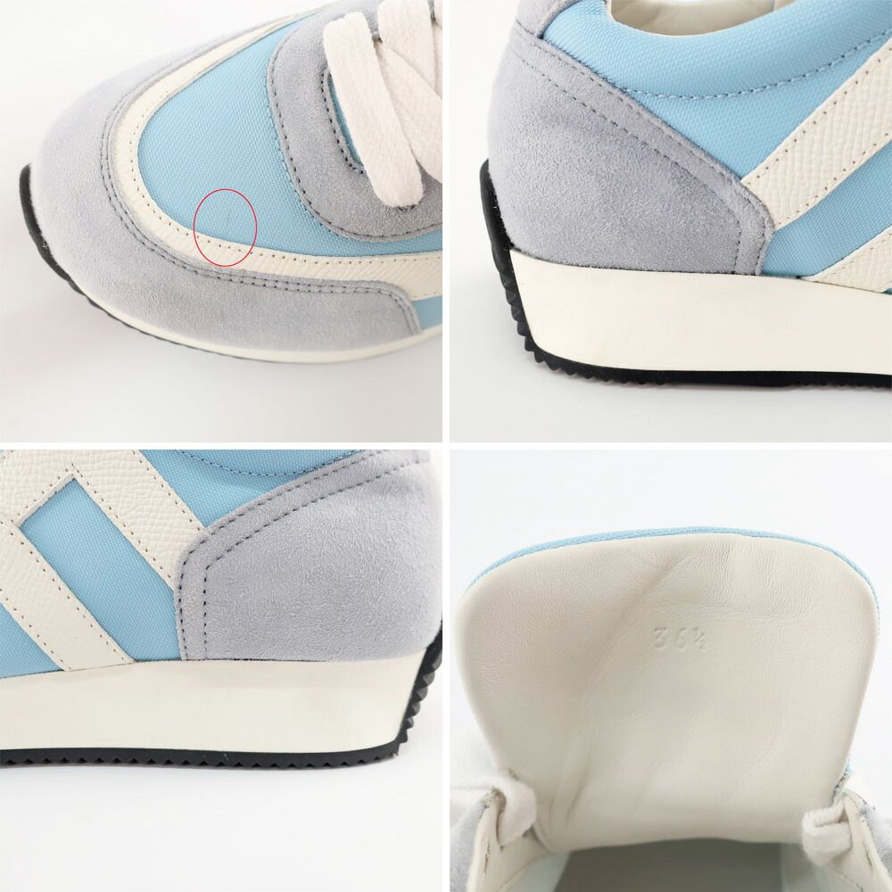 Hermes Ten Sneakers 36.5 Estimated Light Blue White Gray Shoes — view 7