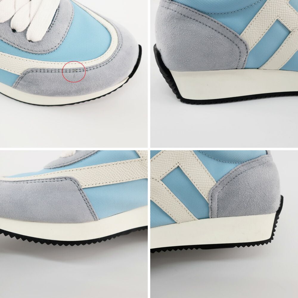 Hermes Ten Sneakers 36.5 Estimated Light Blue White Gray Shoes — view 9