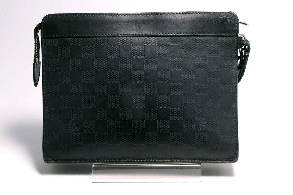 Louis Vuitton Damier Infini Stand Pouch Leather Clutch — view 2