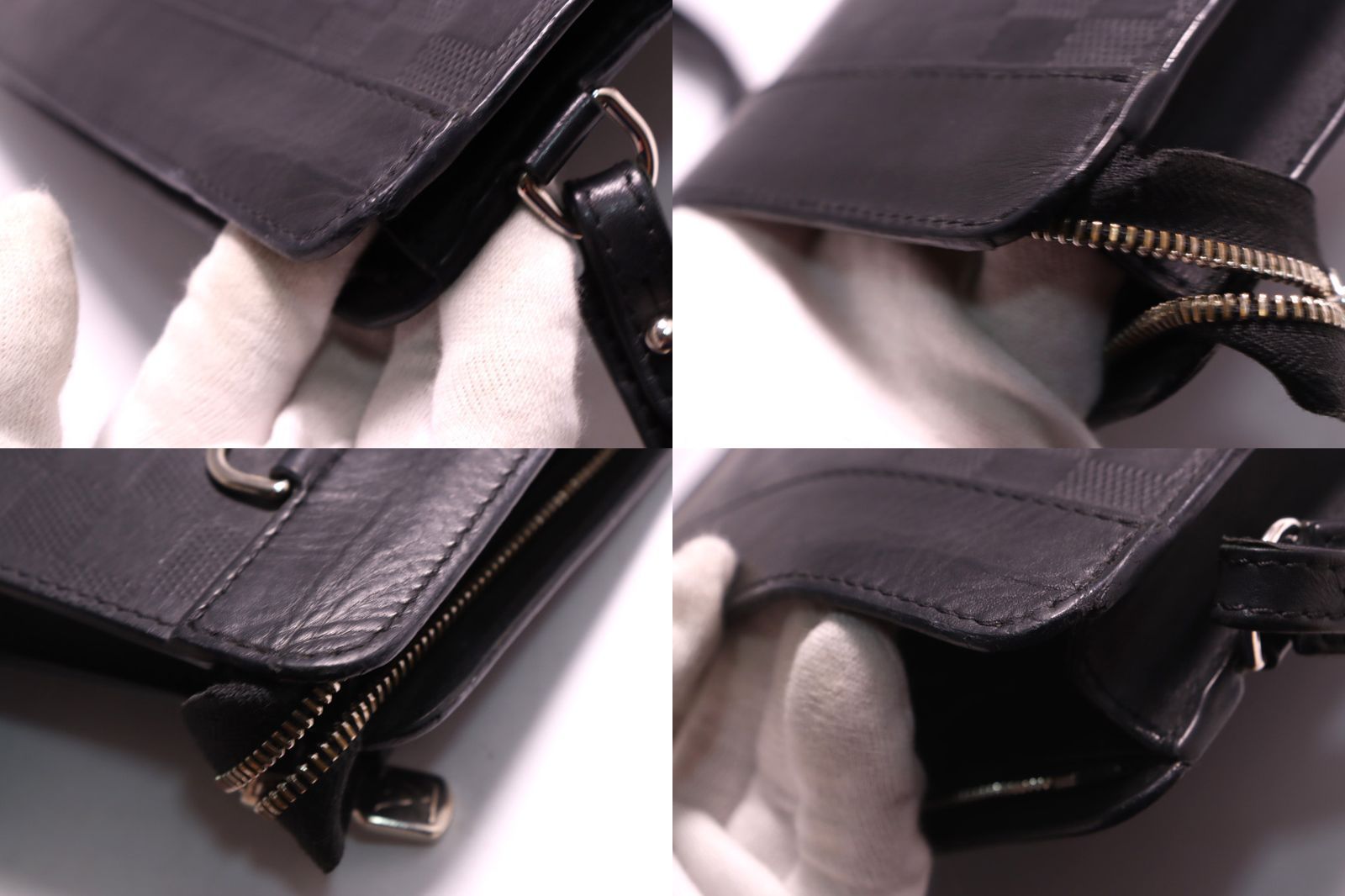 Louis Vuitton Damier Infini Stand Pouch Leather Clutch — view 8