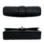 Chanel Che Clutch Shoulder Bag Lambskin Black Gold Leather — view 3