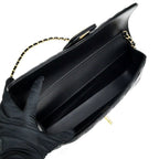 Chanel Che Clutch Shoulder Bag Lambskin Black Gold Leather — view 5
