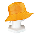 Hermes Logo Embroidery Leather Trim Bucket Hat Orange 56 — view 5