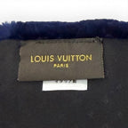 Louis Vuitton Beaver Silk Echarpe Shirred Darling Scarf Navy Red — view 8