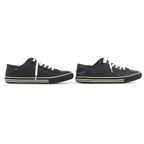 Chanel Caviar Leather CC Logo Quilted Low Cut Sneakers Black White — view 3