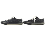 Chanel Caviar Leather CC Logo Quilted Low Cut Sneakers Black White — view 2