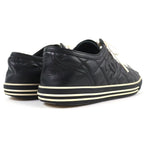 Chanel Caviar Leather CC Logo Quilted Low Cut Sneakers Black White — view 6