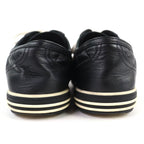 Chanel Caviar Leather CC Logo Quilted Low Cut Sneakers Black White — view 5