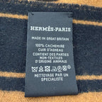 Hermes 04 Cles Dou Cashmere Fringe Scarf Shawl Black Halzan Recommended — view 7