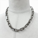 Louis Vuitton Collier Chain Monogram Necklace Silver — view 2