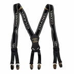 Chanel Vintage Leather Suspenders with Logo CC Black — view 3