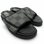 Louis Vuitton Miami Line Mules Leather Damier Giant Slide Sandals Black 9 — view 3