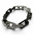 Louis Vuitton Monogram Chain Bracelet Silver Black