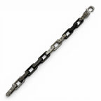 Louis Vuitton Monogram Chain Bracelet Silver Black — view 3