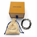 Louis Vuitton Monogram Chain Bracelet Silver Black — view 2