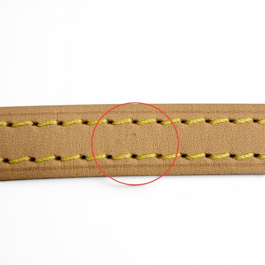 Louis Vuitton Logo Leather Shoulder Strap Light Brown Gold — view 7