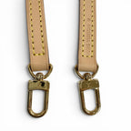 Louis Vuitton Logo Leather Shoulder Strap Light Brown Gold — view 4
