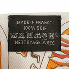 Hermes Exposition Universelle Silk 100% Orange Ciel Brick Scarf — view 6