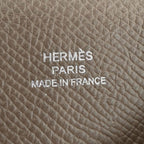 Hermes Calvi Veau Epsom Etoupe Silver Card Case Business Holder — view 8