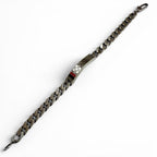Gucci Diamante Web Stripe Chain Bracelet Silver 18 — view 2