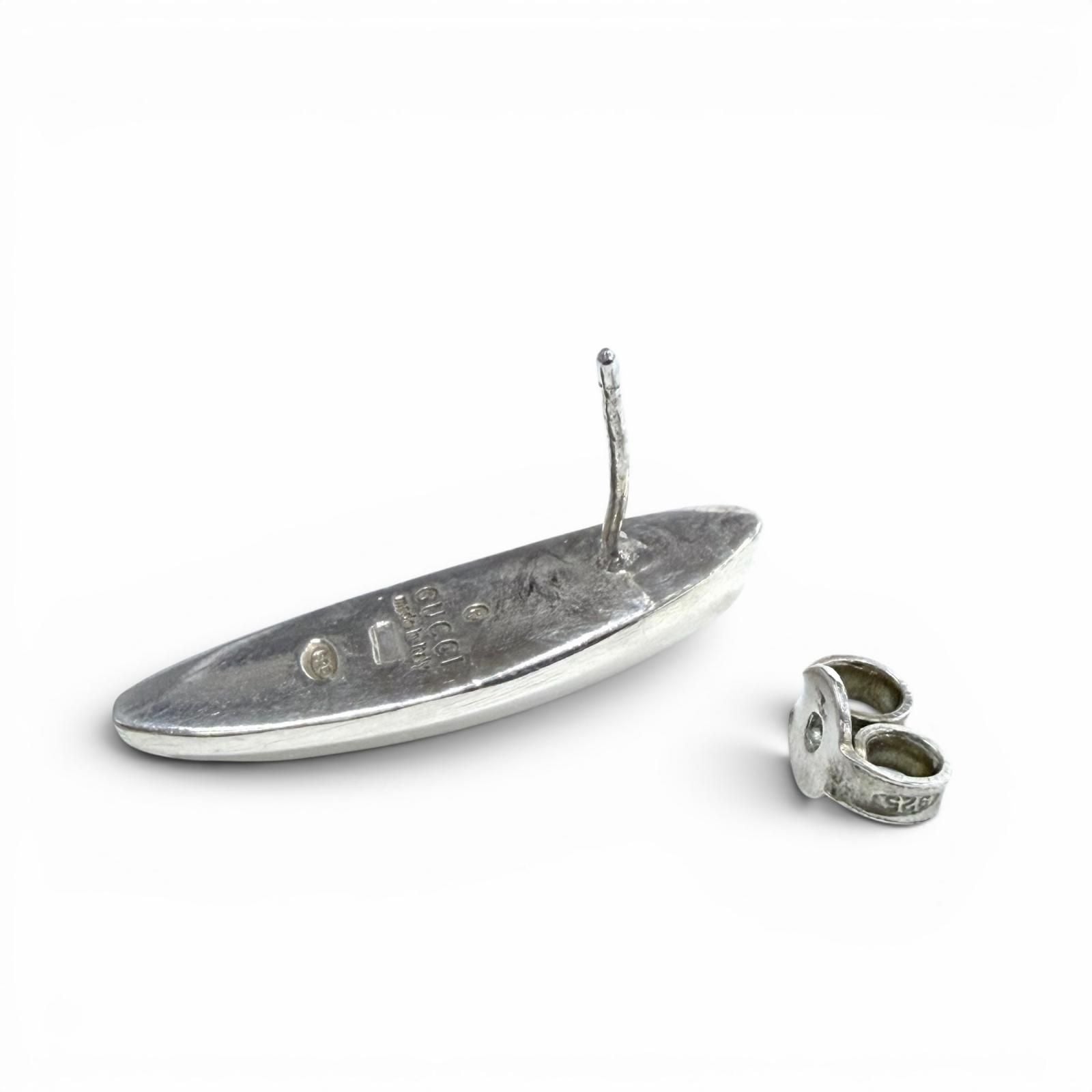 Gucci Oval Earrings Silver — view 4
