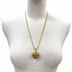 Saint Laurent Yves Vintage Ball Necklace Pendant Gold — view 2