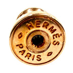 Hermes Mini Pop Brown Glace Rose Gold Earrings — view 8