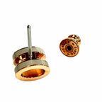 Hermes Mini Pop Brown Glace Rose Gold Earrings — view 5