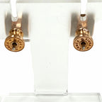 Hermes Mini Pop Brown Glace Rose Gold Earrings — view 4