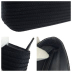 Gucci Vintage Bamboo Black Silver Nylon Tote — view 5