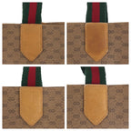 Gucci Vintage Sherry Line Micro GG Beige Green Supreme Canvas Tote Shoulder Bag — view 5