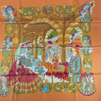 Hermes Scarf Carre 90 Multicolor Silk 100% Splendeur Des Maharajas Large — view 3