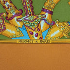 Hermes Scarf Carre 90 Multicolor Silk 100% Splendeur Des Maharajas Large — view 4